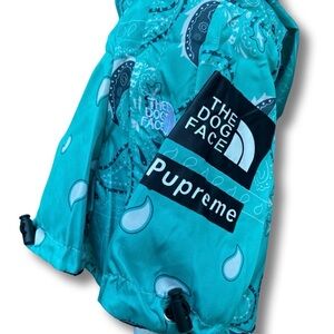 Teal Paisley Jacket with Logo Patches